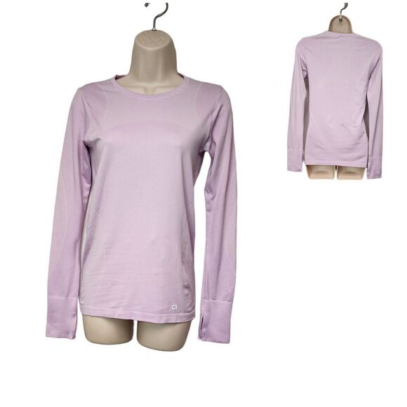 Gap Fit Lilac Crew Neck Long Sleeve Top Size Small - Picture 1 of 8